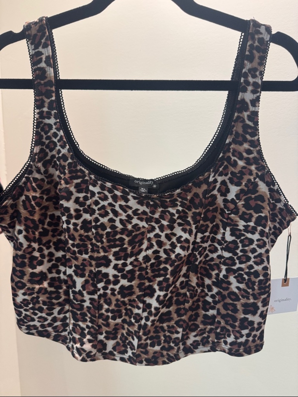 Originality Leopard Print Tank Top - Brown/Black